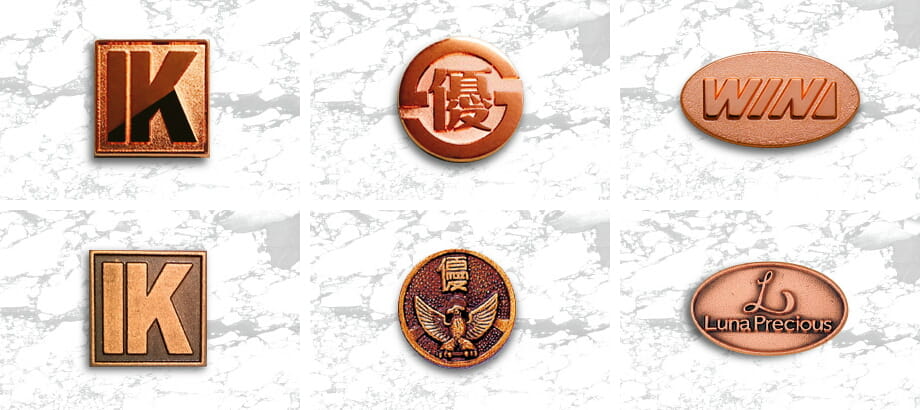 高品質な社章製作：銅色仕上げ